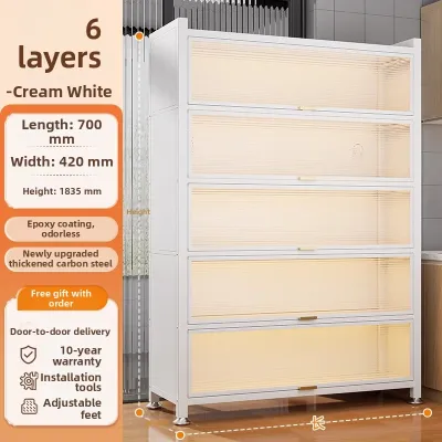 BAIFULING | Home Kitchen Steel Multi-layer Storage Cabinet