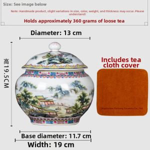 Moisture-Proof Ceramic Tea Storage Jar Small Size