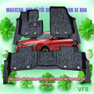 TRỌN BỘ VF8 - Thảm nhựa lót sàn + cốp MAXXCAR cho xe VINFAST VF8 nhựa TPE đúc nguyên khối 5D tràn viền cao cấp.