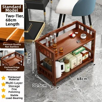 QIMUDAO | Simplified Wheeled Floor Tea Trolley Non Solid Wood