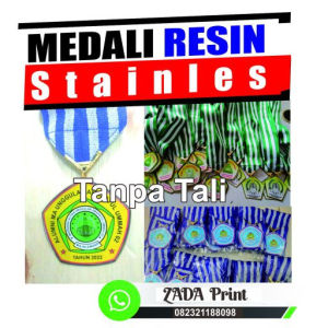 Zada Print. PROMO Medali Tanpa Tali Wisuda Kelulusan Plat Resin SD SMP SMA KEJUARAAN Tahfidz Sekolah