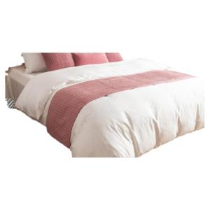 Luxury Pink Stripe Bed Flag Bed Cover Towel Modern Nordic Home Hotel Polyester Fiber Four Seasons Universal Bed Tail Curtain
