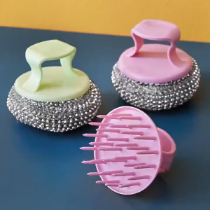 Spon Kawat Cuci Piring Sabut Stainless Steel Sikat Wajan Pembersih Panci Anti Karat 7cm x 8.5cm