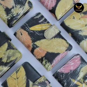 VALQO - CELIA Ecoprint Dompet Kecil Wanita Kulit Sapi Cewek Perempuan Dompet Kartu Foto Bisa COD