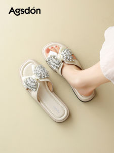 Agsdon | Glitter Bow Summer Slip-Ons Sandals