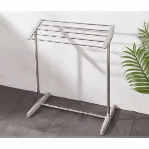 HOGO Simple Foldable Laundry Drying Rack Household Indoor Outdoor Movable Drying Clothes Hanger Small Apartment Balcony Clothes Towel Holder