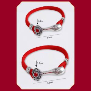 【Everything goes well】Auspicious Cloud Auspicious Bracelet Hand Braided Red Rope Bracelet Hand Rope Couple Auspicious Clouds Bracelet Simple Buckle Ethnic Original Female Accessory
