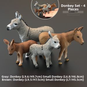 MENGSILE | Solid Realistic Donkey Model Toy