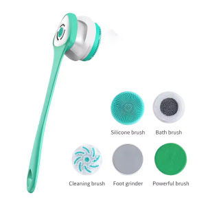 Rechargeable Electric Body Bath Brush - Spin Shower Facial Brush Heads for Deep Cleansing & Exfoliating