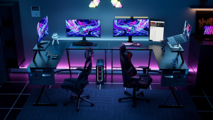 OffiGo 127CM/120CM L Shaped Gaming Desk Corner Computer Table for Office