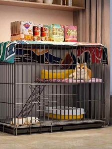 Large Foldable Cat Cage Indoor Home Use Villa Toilet Integrated No Installation Required Two Layer Cat Shelter Kennel