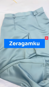 ZERAGAMKU Seragam Sekolah Rok SMA Abu Span Satu Panjang Bahan Elemen Licin