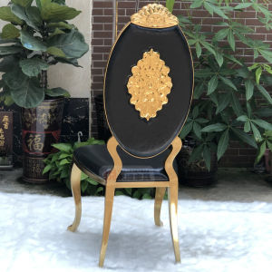 Accessible Luxury Golden Stainless Steel Dining Chair Post-Modern Fashion Hotel Restaurant Banquet Hall For Home Casual Velvet Leather Chair