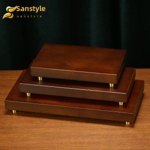 sanstyle | Natural Wooden Base Square Display Stand