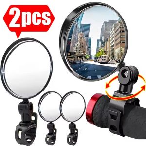 2PCS Universal Bicycle Mirror Handlebar Rearview Mirror for Bicycle Motorcycle 360 Rotation Adjustable for Bike Riding Cycling Mirror
