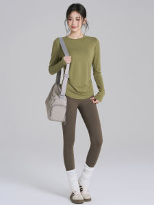 Lanwen | Wool Merino Long Sleeve Loose Dry-Fit Yoga And Fitness Shirt