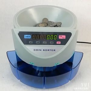 เครื่องนับเหรียญ เครื่องคัดแยกเหรียญ นับเงิน แบบอัตโนมัติ ระบบดิจิตอล Coin counter รองรับหลายสกุลเงิน