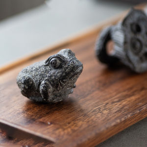 Frog Stone Statue Zen Tea Pet Hand Carved Animal Sculpture Garden Ornament Home Decor Creative Crafts Culture Gift 5cm