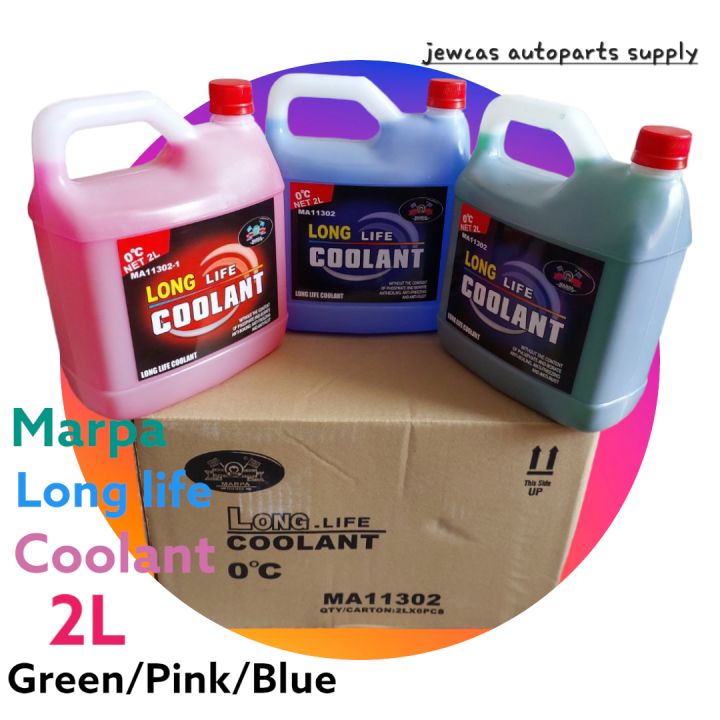 Long Life Radiator Coolant Green/Pink/Blue 2-Liters Ready to use Marpa ...