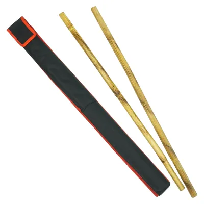 arnis stick rattan wood with case 2pcs 28inch