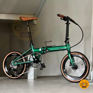 🌴 Folding Bike Fnhon Zephyr 16” Emerald Green • 𝗠𝗥𝗧/𝗕𝘂𝘀-𝗙𝗿𝗶𝗲𝗻𝗱𝗹𝘆 Shimano 9s 𝗙𝗿𝗲𝗲𝗯𝗶𝗲𝘀 Litepro 𝗟𝗶𝗴𝗵𝘁𝘄𝗲𝗶𝗴𝗵𝘁 Java Neo Aceoffix Brompton Compact Foldable Bicycle Foldie Adults Kid Above 140cm