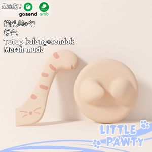 Littlepawty - Pet Can Cover Lid & Spoon |  Penutup Makanan Kaleng Kucing Anjing Sendok Pembuka Wet Food Dog Cat