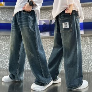 Boys Straight Leg Jeans Casual Fashion Wide Leg Pants Spring Autumn New Style Childrens Clothing High Waist Long Pants