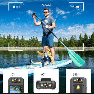 BOBLOV Mini Camera Wifi 2K máy ảnh vlogging Máy quay hành động thể thao HD 1440P 180 ° Xoay máy ảnh đeo trên người máy quay video đèn LED Video Máy Quay Phim Xe Máy Xe Đạp Dashcam Với thắt lưng có thể điều chỉnh
