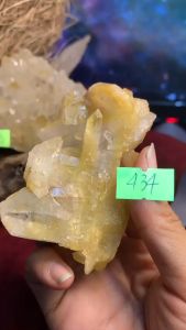 Đá thạch anh vàng Citrine tự nhiên phong thủy năng lượng vũ trụ mạnh thanh tẩy thiền định mã 434