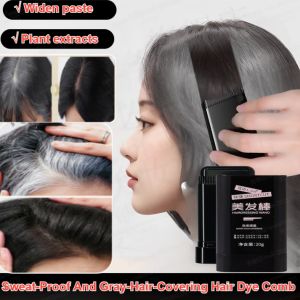 Waterproof and Sweat-Proof Hair Dye Stick Comb Long-Lasting Grey Coverage Without Damaging Hair or Scalp