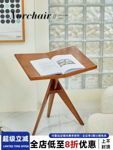 Norchair Accessible Luxury Cherrywood Book Shelf Scandinavian Retro Reading Rack Piano Spectrum Frame Net Red Floor For Home Bookshelf