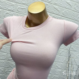 Comfortable Ice Cream Powder Colorful Slim Fit Short Sleeve T-shirt for Women Suitable for Birthday Parties and Work Wear