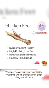 Pawsibliss Homemade Air Dry Chicken Feet Chews For Dogs And Cats