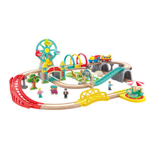 Hape | Wooden Children Storage Railway Town Educational Toy