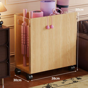 QINQI | Wheeled Large Capacity Home Storage Rack for Yoga Mats and Fitness Equipment