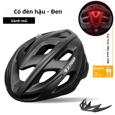 Mũ Bảo Hiểm Xe Đạp X-TIGER LED Tích Hợp Đèn Thiết Kế Vành Mũ Có Thể Sạc Lại Dành Cho Nam Và Nữ Thiết Bị An Toàn Khi Đạp Xe Đường Trường & Leo Núi Với 16-20 Lỗ Thông Hơi