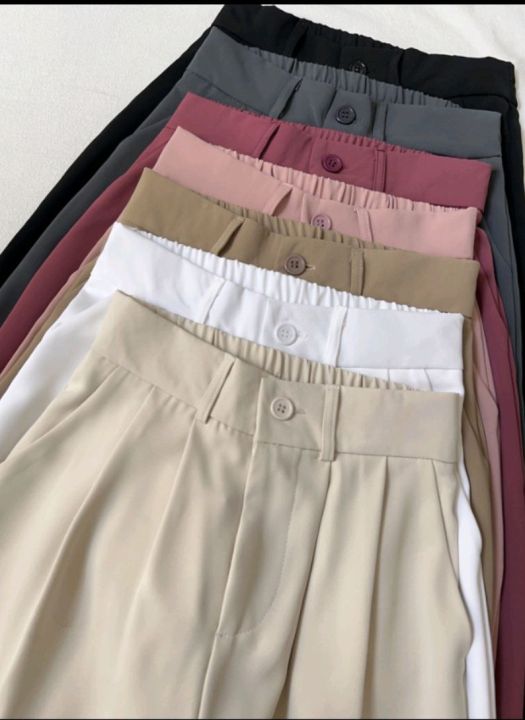 Loose pants Wanita - Trousers Wanita - Celana Anti Kusut - Celana Highwaist Wanita - Celana Kulot Wanita - Celana Kerja Anti Kusut