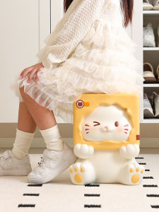 KAQIAO | Creative Cat-Shaped Shoe Bench Decorative Stool