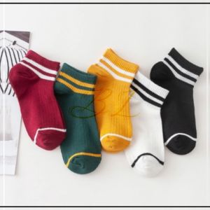 JOL-FASHION Stripes Cotton Ankle Baseball Socks Foot Socks Ankle Sock