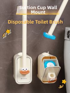 WEIFUREN | Disposable No-Dead-Angle Replaceable Toilet Brush Set Wall-Mounted