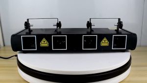 [ไฟเลเซอร์สี่ลำแสง เลเซอร์บาร์ ไฟเวที ไฟปาร์ตี้ Four-hole Four-color line laser เอฟเฟกต์ลวดลาย เลเซอร์ 4หัว ไฟดิสโก้ เลเซอร์ 4 รู]