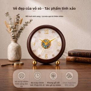 TIMESS | Đồng Hồ Quartz Yên Tĩnh Phong Cách Châu Âu Gỗ Cổ Điển Phòng Khách