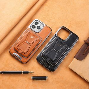 HOCE 2 in 1 Leather Wallet Stand Phone Cases For iPhone 17 16 15 14 13 12 Pro Max 15 Plus Detachable Magnetic Card Holder Case Shockproof Cover