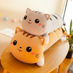 Cute Cat Long Pillow Plush Toy for Girls