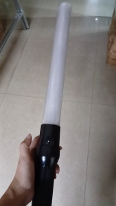 Dual Color Green-Orange Rechargeable LED Traffic Baton Light with Charger