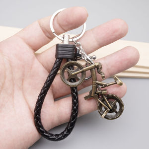Mini Standing Bicycle Keychain Pendant Creative 3D Bike Competition Gift Metal Alloy Retro Style Tool Series Pendant