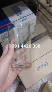 Cốc thủy tinh cafe đá thẳng 240ml bộ 6 cái