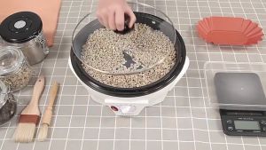 Máy rang các loại hạt tự động tích hợp điều chỉnh thời gian thương hiệu Mỹ cao cấp Cafemasy SCR-300B