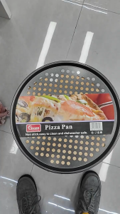 Baking Pizza Pan Oven Baking Pan Baking Tool With Hole Carbon Steel Nonstick Kitchen Cooking
