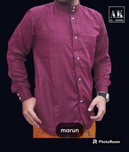 KoKo dewasa embos sultan kemeja warna marun mewah